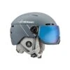 Casque De Ski Neuf Cébé Fireball Matt Ciment White 2 Verres