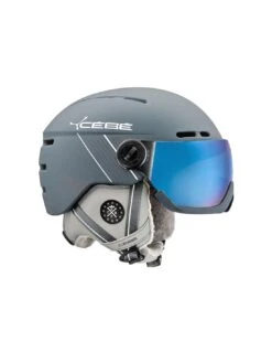 Casque De Ski Neuf Cébé Fireball Matt Ciment White 2 Verres