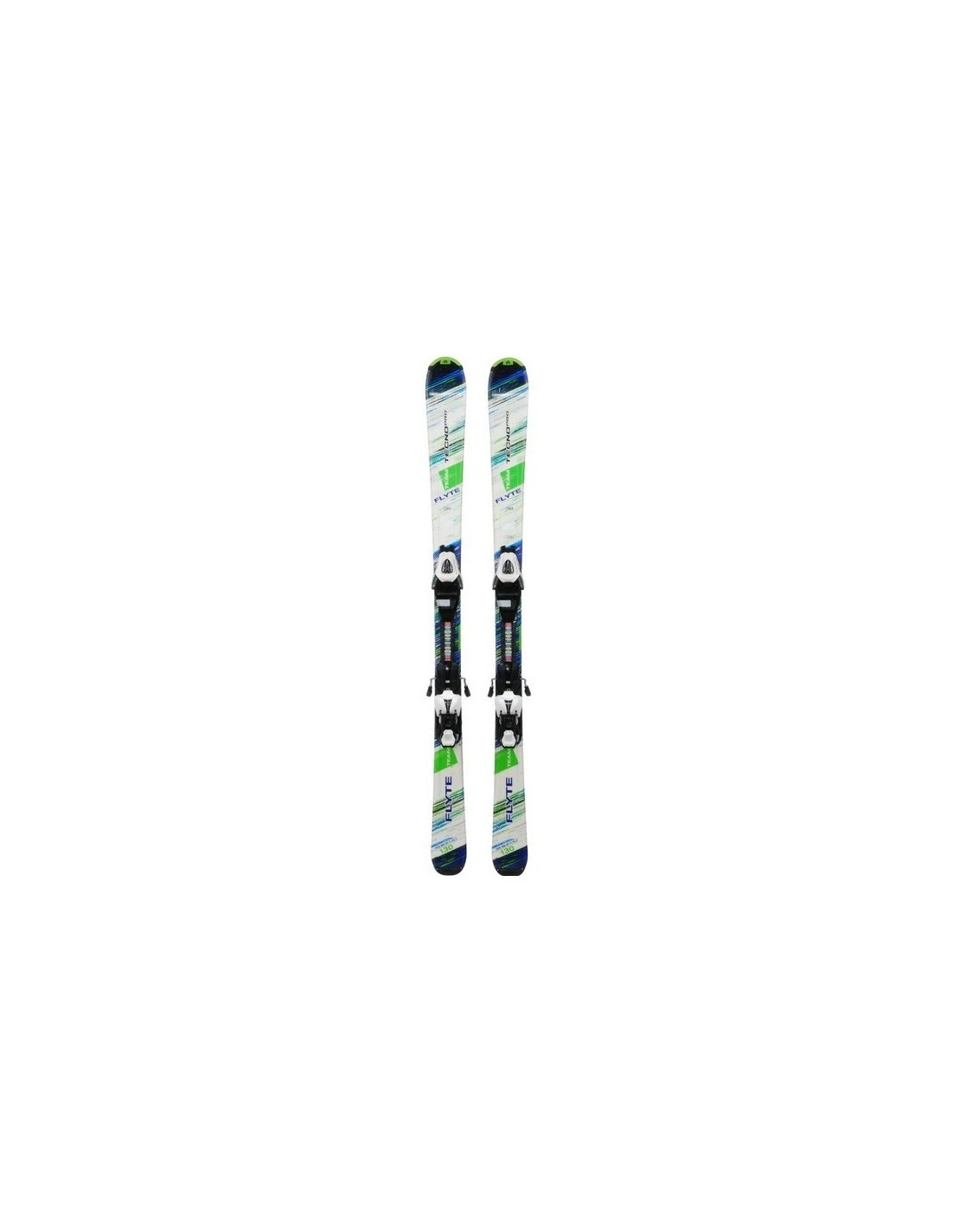Ski Techno Pro Flyte Green Junior Taille 110cm, 120cm, 150cm + Fix 1 Ski Techno Pro Flyte Green Junior Taille 110cm, 120cm, 150cm + Fix
